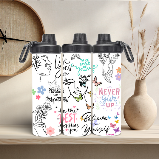 Tumbler / Thermosflasche mit Schraubverschluss - Positive Affirmationen