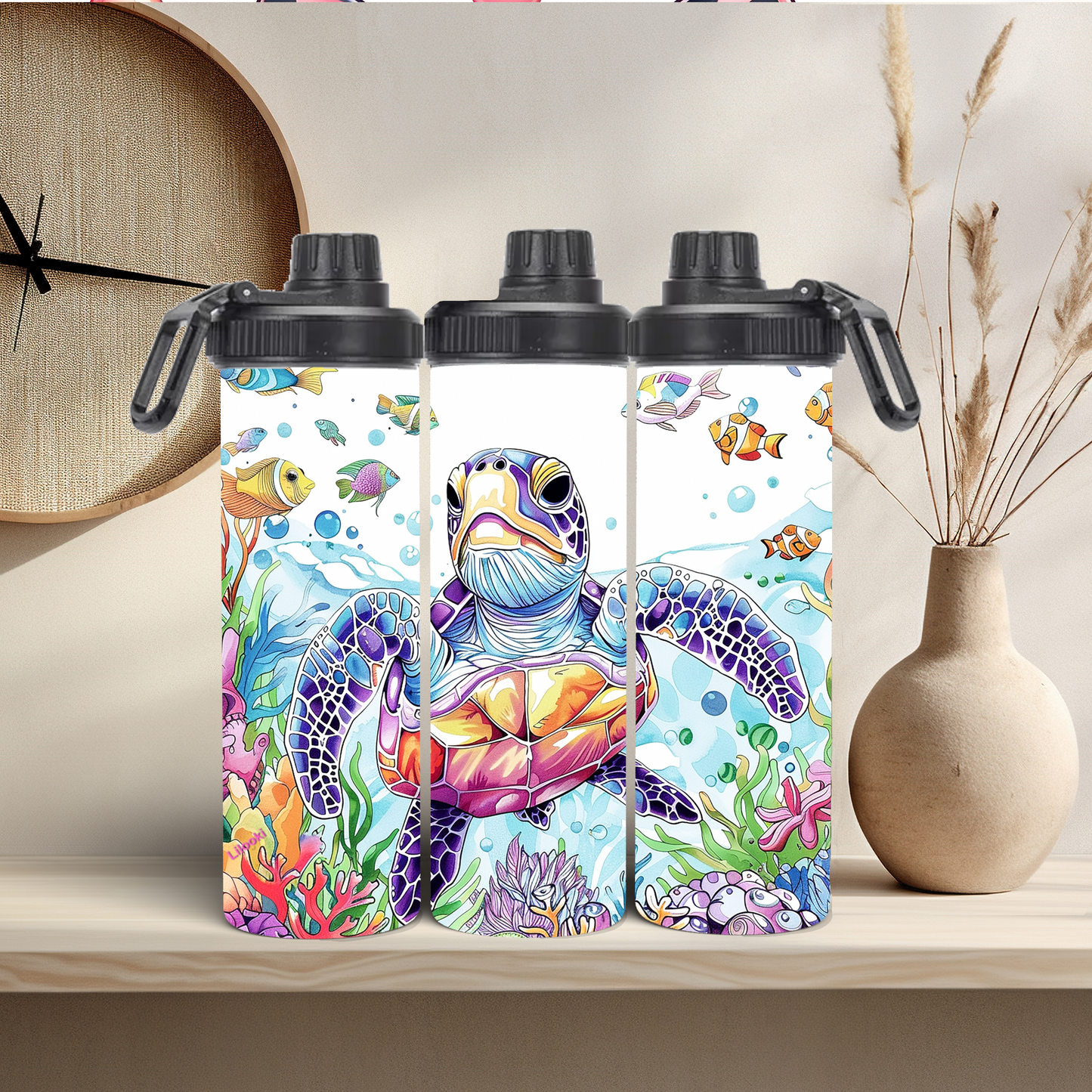 Tumbler / Thermosflasche mit Schraubverschluss - Schildkröte